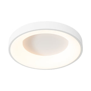 LightFixturesUSA-Scandinavian Dimmable LED Round Halo Flush Mount Light-Ceiling Light-White-