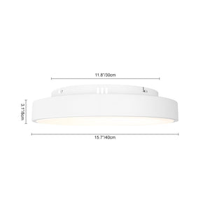 LightFixturesUSA-Scandinavian Dimmable LED Round Halo Flush Mount Light-Ceiling Light-White-