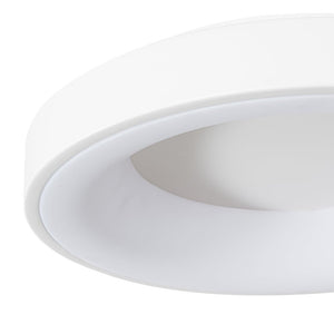 LightFixturesUSA-Scandinavian Dimmable LED Round Halo Flush Mount Light-Ceiling Light-White-