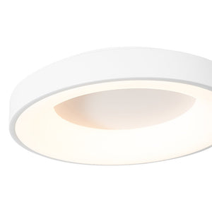LightFixturesUSA-Scandinavian Dimmable LED Round Halo Flush Mount Light-Ceiling Light-White-