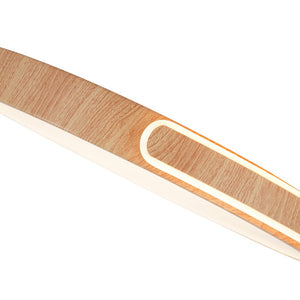 LightFixturesUSA - Scandinavian Dimmable LED Round Wood Grain Flush Mount - Ceiling Light - 20.5 in - 