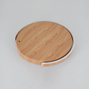 LightFixturesUSA - Scandinavian Dimmable LED Round Wood Grain Flush Mount - Ceiling Light - 20.5 in - 
