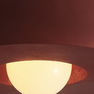 LightFixturesUSA - Scandinavian Minimalist Red Velvet Round Single Ceiling Light - Ceiling Light - Red - 