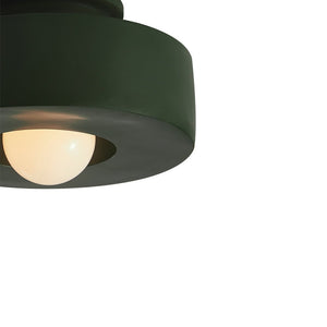 LightFixturesUSA - Scandinavian Minimalist Red Velvet Round Single Ceiling Light - Ceiling Light - Red (Pre - Order) - 