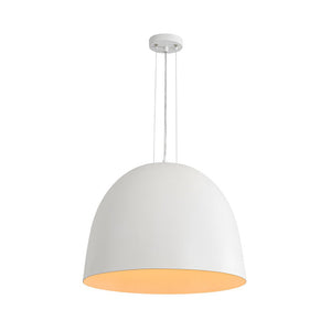 LightFixturesUSA - Scandinavian Oversized Iron White Bell Dome Pendant Light - Chandelier - White - 