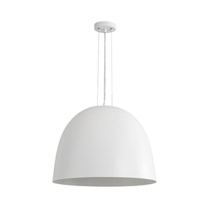 LightFixturesUSA - Scandinavian Oversized Iron White Bell Dome Pendant Light - Chandelier - White - 