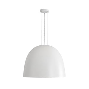 LightFixturesUSA - Scandinavian Oversized Iron White Bell Dome Pendant Light - Chandelier - White - 