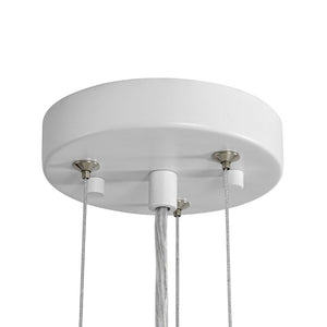 LightFixturesUSA - Scandinavian Oversized Iron White Bell Dome Pendant Light - Chandelier - White - 