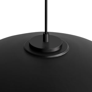LightFixturesUSA - Scandinavian Retro Oversized Black Gold Flat Dome Metal Pendant - Chandelier - Black+Gold - 