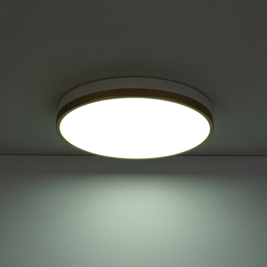 LightFixturesUSA - Scandinavian Round Dimmable LED Ceiling Light DIP Switch - Ceiling Light - White+Gold - 