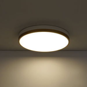 LightFixturesUSA - Scandinavian Round Dimmable LED Ceiling Light DIP Switch - Ceiling Light - White+Gold - 