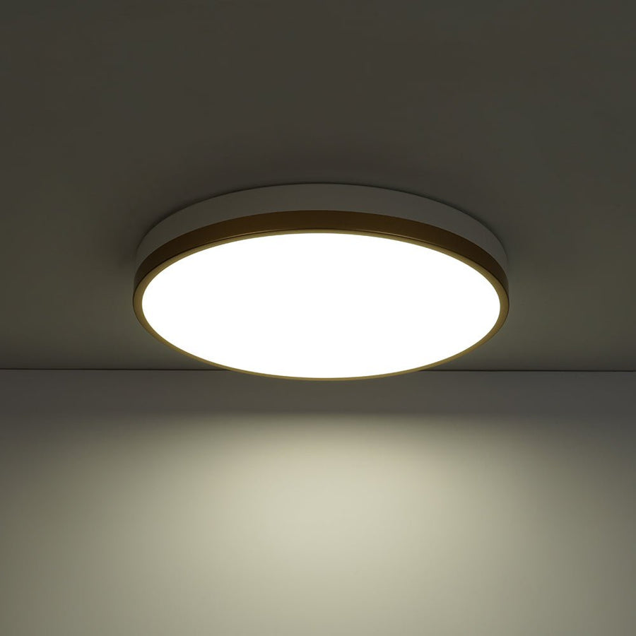 LightFixturesUSA - Scandinavian Round Dimmable LED Ceiling Light DIP Switch - Ceiling Light - White+Gold - 