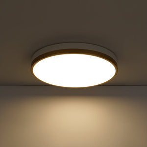LightFixturesUSA - Scandinavian Round Dimmable LED Ceiling Light DIP Switch - Ceiling Light - White+Gold - 