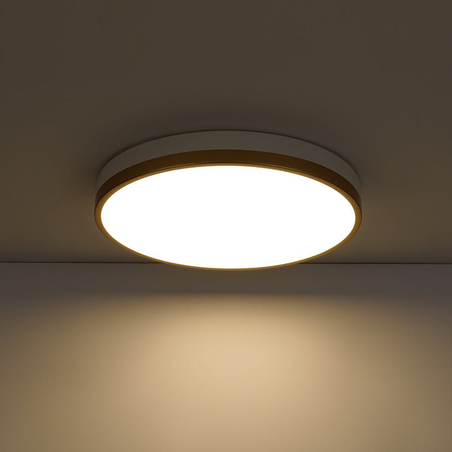 LightFixturesUSA - Scandinavian Round Dimmable LED Ceiling Light DIP Switch - Ceiling Light - White+Gold - 