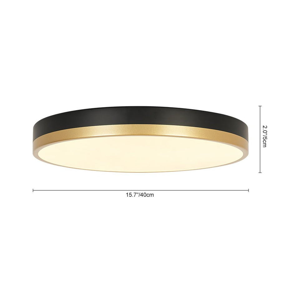 LightFixturesUSA - Scandinavian Round Dimmable LED Ceiling Light DIP Switch - Ceiling Light - White+Gold - 