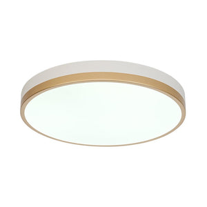 LightFixturesUSA - Scandinavian Round Dimmable LED Ceiling Light DIP Switch - Ceiling Light - White+Gold - 