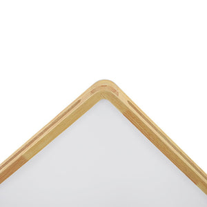 LightFixturesUSA - Scandinavian Wooden Dimmable LED Square Flush Mount - Ceiling Light - 15.7 in - 