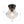 LightFixturesUSA - Schoolhouse 1 - light Round Clear Glass Shade Semi Flush Mount - Ceiling Light - Black - 