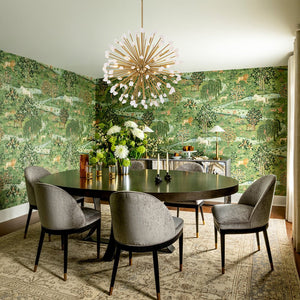 LightFixturesUSA - Sculptural Sunburst Bloom Frosted Quartz Dandelion Chandelier - Chandelier - Brass - 