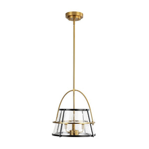 LightFixturesUSA - Seeded Glass Drum Semi Flush Mount / Pendant Light - Ceiling Light - 14 in - 