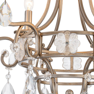 LightFixturesUSA - Shabby Chic 6 - Light Crystal Empire Candle Chandelier - Chandelier - 27.6 in. - 