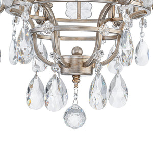 LightFixturesUSA - Shabby Chic 6 - Light Crystal Empire Candle Chandelier - Chandelier - 27.6 in. - 
