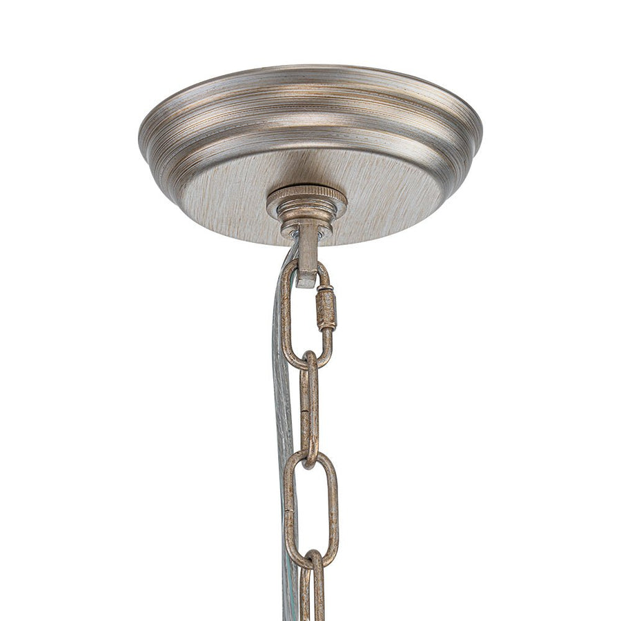 LightFixturesUSA - Shabby Chic 6 - Light Crystal Empire Candle Chandelier - Chandelier - 27.6 in. - 