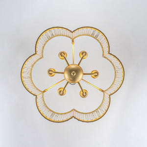 LightFixturesUSA-Shabby Chic Antique Silver Crystal Cage Pendant Light-Chandelier-Gold-