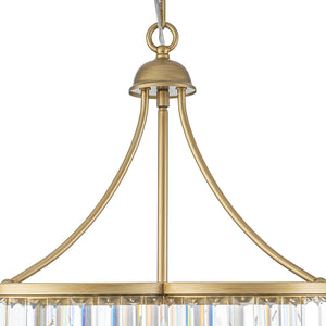 LightFixturesUSA-Shabby Chic Antique Silver Crystal Cage Pendant Light-Chandelier-Gold-