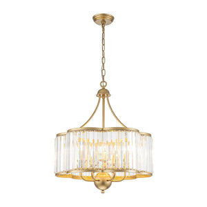 LightFixturesUSA-Shabby Chic Antique Silver Crystal Cage Pendant Light-Chandelier-Gold-