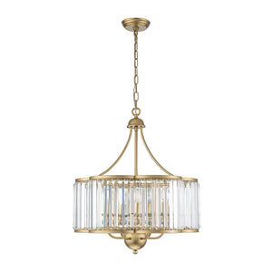 LightFixturesUSA-Shabby Chic Antique Silver Crystal Cage Pendant Light-Chandelier-Gold-