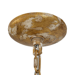LightFixturesUSA - Shabby Chic Distressed Gilded Patina Teal Dome Pendant Light - Pendant Light - 15.7 in - 