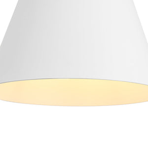 LightFixturesUSA - Shaker 1 - Light Brass White Iron Conical Kitchen Pendant - Pendant Light - 2 Packs - 
