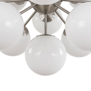 LightFixturesUSA - Shine Lustre Opal Glass Bubble Sputnik Semi Flush Chandelier - Chandelier - Brass - 