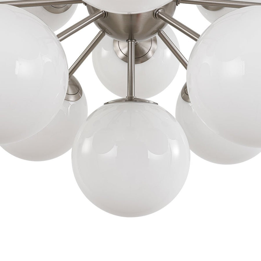 LightFixturesUSA - Shine Lustre Opal Glass Bubble Sputnik Semi Flush Chandelier - Chandelier - Brass - 