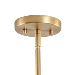 LightFixturesUSA - Shine Opal Glass Globe Linear Branch Island Chandelier - Chandelier - Brass - 