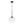 LightFixturesUSA - Simple Mid - Century 1 - Light Clear Glass Globe Pendant Light - Pendant Light - Black - 
