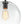 LightFixturesUSA - Simple Mid - Century 1 - Light Clear Glass Globe Pendant Light - Pendant Light - Black - 
