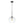 LightFixturesUSA - Simple Mid - Century 1 - Light Clear Glass Globe Pendant Light - Pendant Light - Black - 