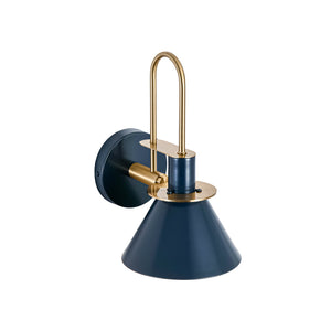 LightFixturesUSA-Single Cone Mid-century Wall Light Wall Sconce-Wall Sconce-Blue-