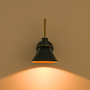LightFixturesUSA-Single Cone Mid-century Wall Light Wall Sconce-Wall Sconce-Blue-