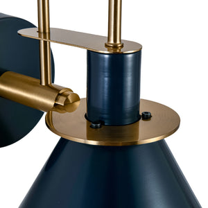 LightFixturesUSA-Single Cone Mid-century Wall Light Wall Sconce-Wall Sconce-Blue-