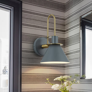 LightFixturesUSA-Single Cone Mid-century Wall Light Wall Sconce-Wall Sconce-Gray-