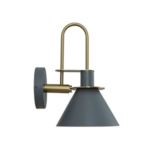 LightFixturesUSA-Single Cone Mid-century Wall Light Wall Sconce-Wall Sconce-Gray-
