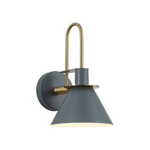 LightFixturesUSA-Single Cone Mid-century Wall Light Wall Sconce-Wall Sconce-Gray-