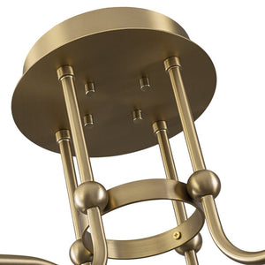 LightFixturesUSA - Smoked Glass Bubble Branch Sputnik Semi Flush Chandelier - Chandelier - Brass (Pre - Order & 2 - 3 Weeks) - 