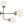 LightFixturesUSA - Soda Pop 8 - Light Seeded Glass Bubble Sputnik Linear Chandelier - Chandelier - Black + Brass - 