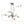 LightFixturesUSA - Soda Pop 8 - Light Seeded Glass Bubble Sputnik Linear Chandelier - Chandelier - Black + Brass - 