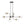 LightFixturesUSA - Soda Pop 8 - Light Seeded Glass Bubble Sputnik Linear Chandelier - Chandelier - Black + Brass - 
