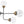 LightFixturesUSA - Soda Pop 8 - Light Seeded Glass Bubble Sputnik Linear Chandelier - Chandelier - Black + Brass - 